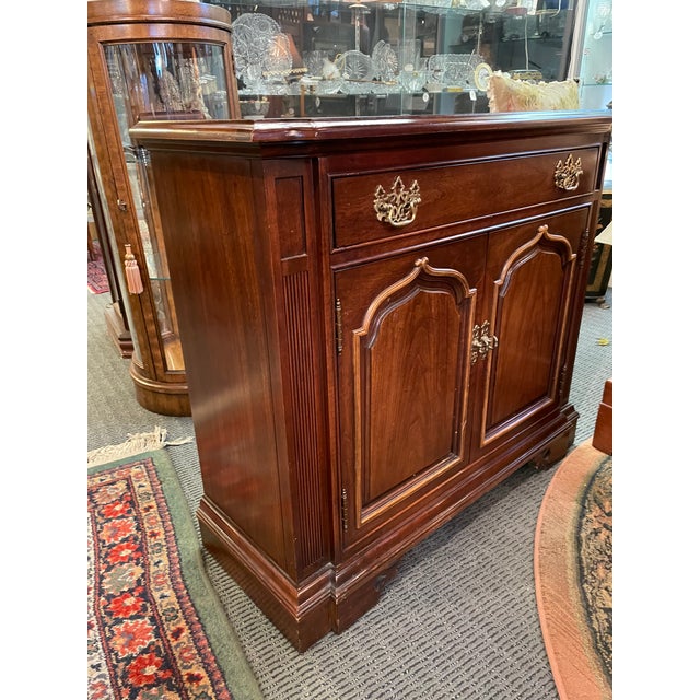 Thomasville Vintage Thomasville Neo Colonial One Drawer Cupboard For Sale - Image 4 of 13