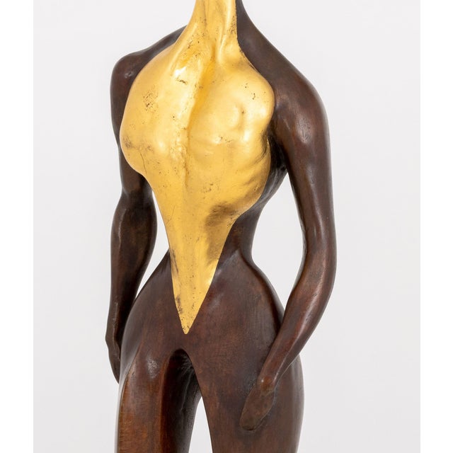 Bronze Doris Porter Caesar Attributed Gilt and Patinated Bronze Sculpture For Sale - Image 8 of 13