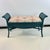 Mid 20th Century Mid-Century Boho Chic Coastal Bamboo Bench - Newly Upholstered in Ikat Linen For Sale - Image 5 of 18