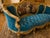 1900s French Louis XVI Blue/Green/Teal Velvet Sofa Set-5 Pc For Sale - Image 12 of 18