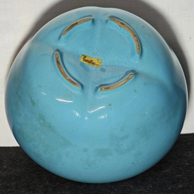 Blue Ceramic Fruit Salad Set from Ernestine, 1960s, Set of 7 For Sale - Image 8 of 12