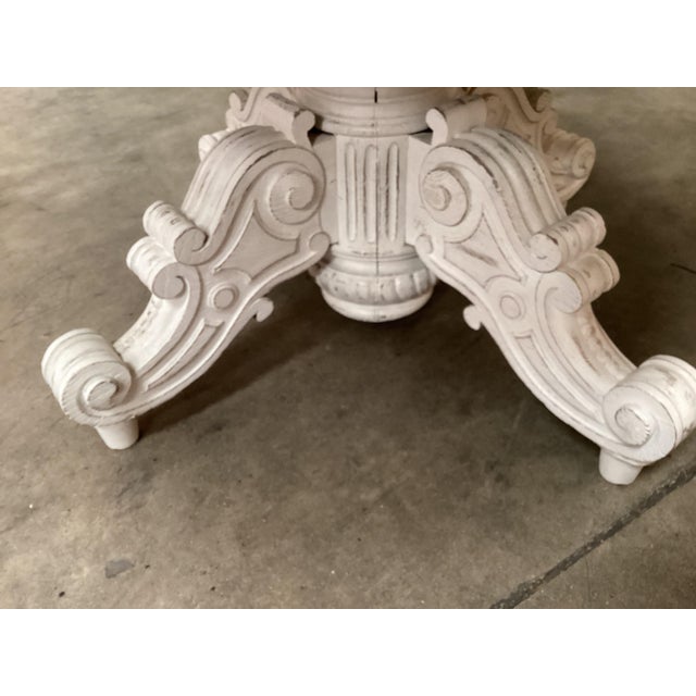 French French Antique Painted Guéridon Table W/ Pedestal Base For Sale - Image 3 of 8