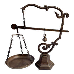 Large Antique Art Nouveau Farm House Style Apothecary Scale