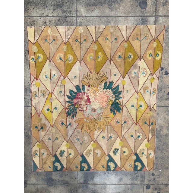 17th Century Antique Italian Florentine Tapestry With Central Flower Bouquet For Sale - Image 4 of 10