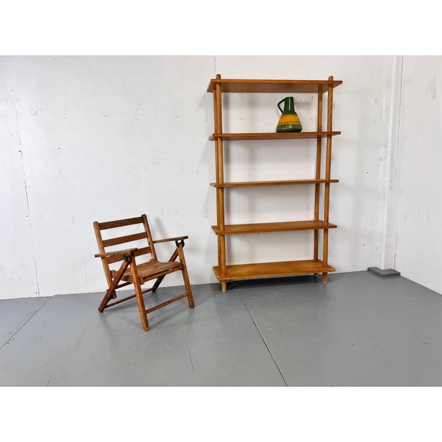 Mid-Century Wooden Foldable Children's Chair, 1950s For Sale - Image 9 of 11