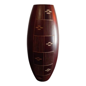 Vintage Hand-Carved Mango Wood Vase