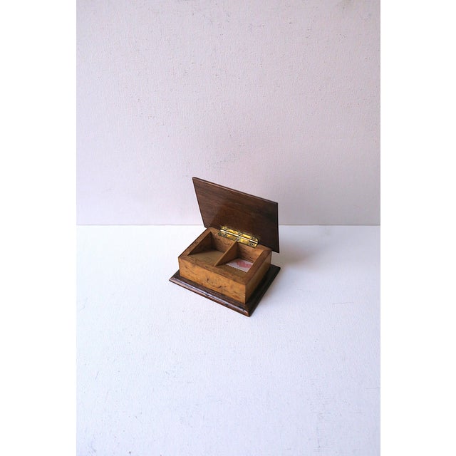 Mid 20th Century Burl Stamp Box For Sale - Image 5 of 11