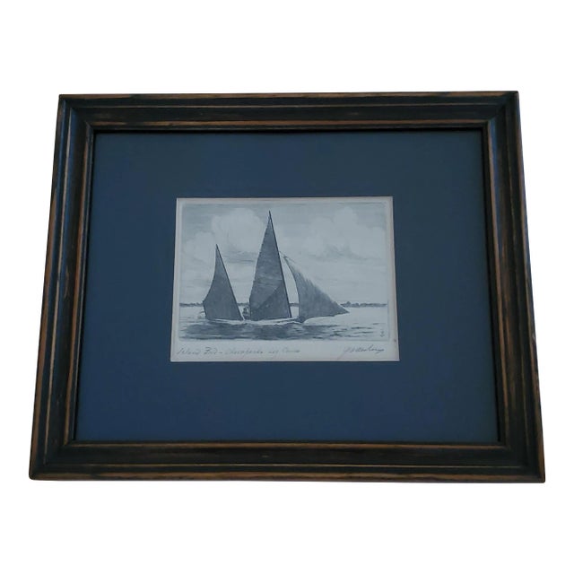 Original Etching of Chesapeake Bay Canoe 'Island Bird' For Sale
