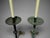 Metal Pair of Mid-20th Century Bronzed Verdigris Candlestick Table Lamps For Sale - Image 7 of 9