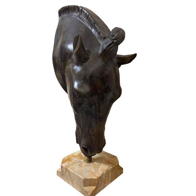 Contemporary Head of Leonardo's Horse, Bronze For Sale - Image 3 of 4