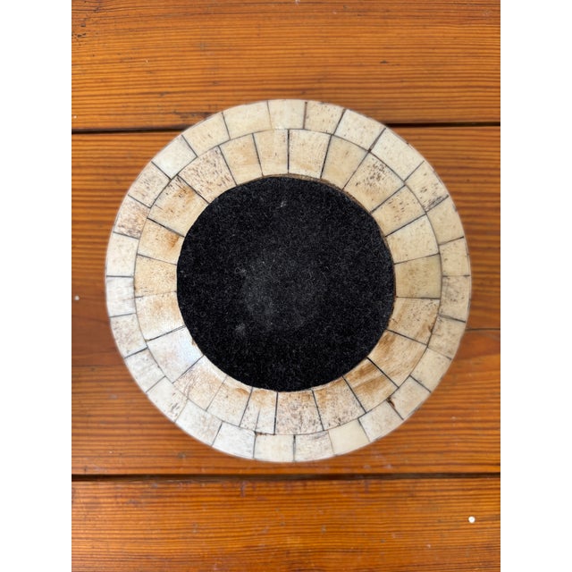 Maitland-Smith Tessellated Bone Lidded Dish/Box For Sale In Columbus - Image 6 of 6