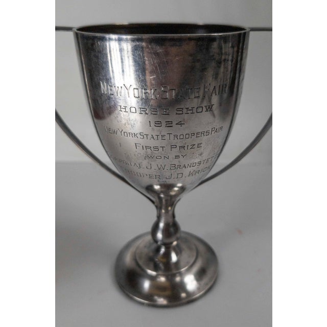 1920's Sterling Silver New York State Fair Trophy for Horse Riding State Troopers For Sale - Image 4 of 15