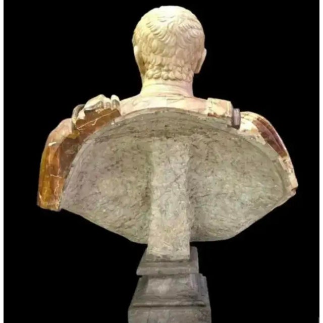 Italian Specimen Marble Busts of Roman Emperors, a Pair For Sale - Image 4 of 17