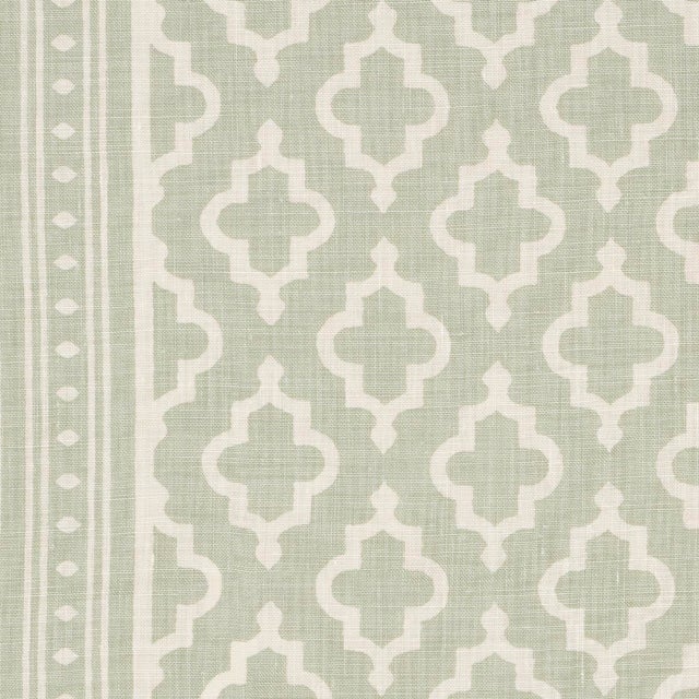 SAMPLE - Schumacher x Veere Greeney Jake Fabric In Celadon For Sale
