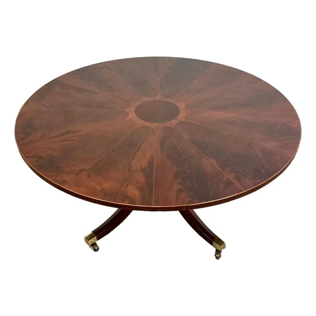 Late 20th Century Baker Furniture English Regency Style Center Table For Sale