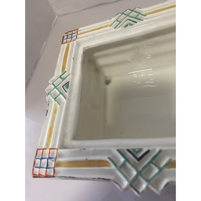 Ceramic Early 20th Century Art Deco Sculpture Porcelain Jewelry Box German For Sale - Image 7 of 12