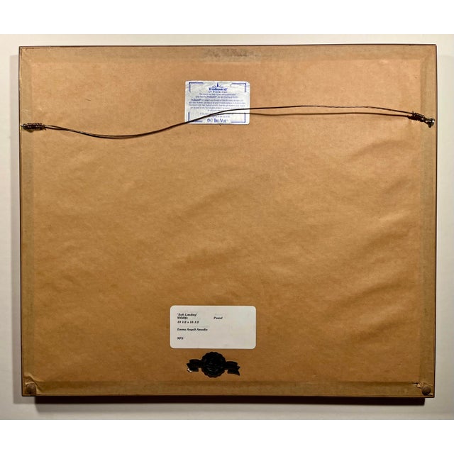 Vintage "Soft Landing" Original Pastel Wildlife Painting by Emma Angeli Amodio For Sale In Los Angeles - Image 6 of 8