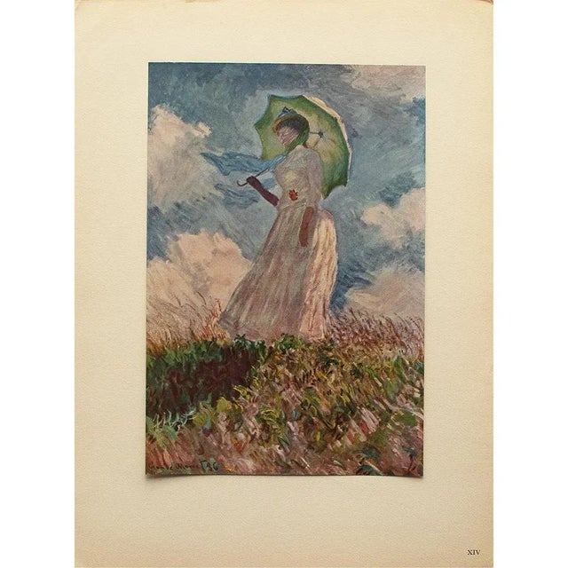 Paper 1950 After Claude Monet "Woman With a Parasol" First Edition Parisian Full-Color Print For Sale - Image 7 of 8