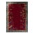1920s Raspberry Red Floral Antique Chinese Art Deco Carpet 6' X 8'8'' Knotted Wool Rug For Sale