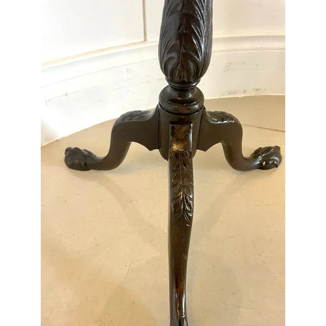 Antique Victorian Carved Mahogany Lamp Table, 1870 For Sale - Image 10 of 13
