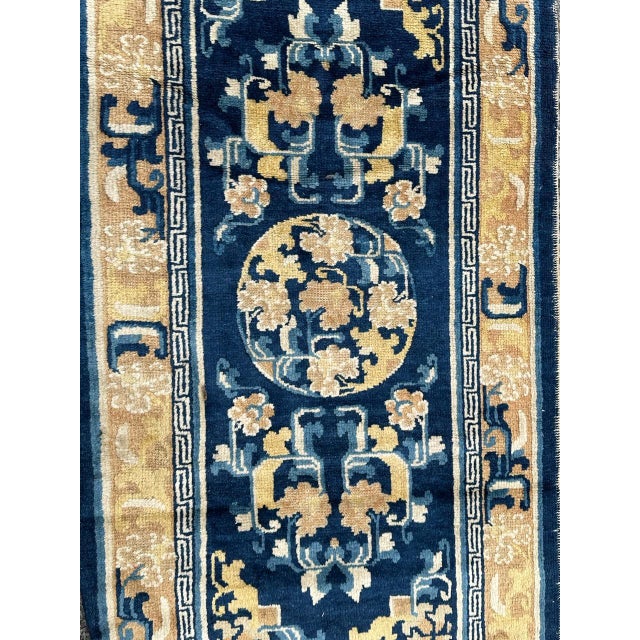 Antique Chinese Cotton and Wool Rug For Sale - Image 17 of 18