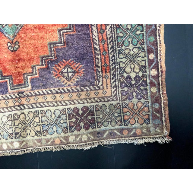 Vintage Turkish Anatolian Handmade Wool Multicolor Rug For Sale - Image 9 of 11