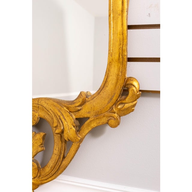 1950s Italian Gold Gilt Finish Neoclassical Mirror For Sale - Image 5 of 14