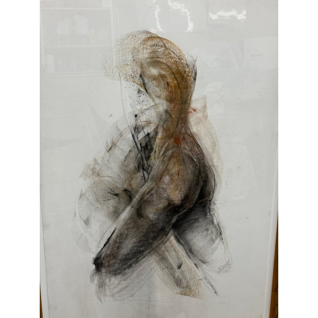 Abstract Expressionist Nude Figure Drawing, Framed For Sale In San Francisco - Image 6 of 11