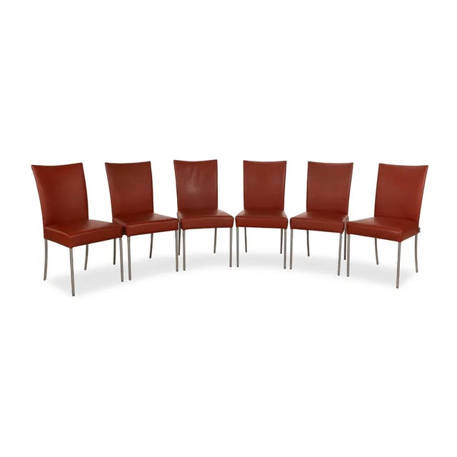 Penthouse Chairs in Brown Leather from Contur, Set of 6 For Sale - Image 9 of 9