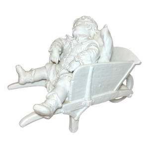Large Antique 19th Century Parian Porcelain English Sleeping Boy Statue Figure