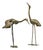 Life-Size Sculptural Cranes in Patinated Brass, 1960s, Set of 2 For Sale