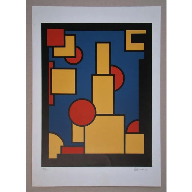 Constructive Composition Screen Print by Dirk Koning, 1970 For Sale - Image 10 of 12