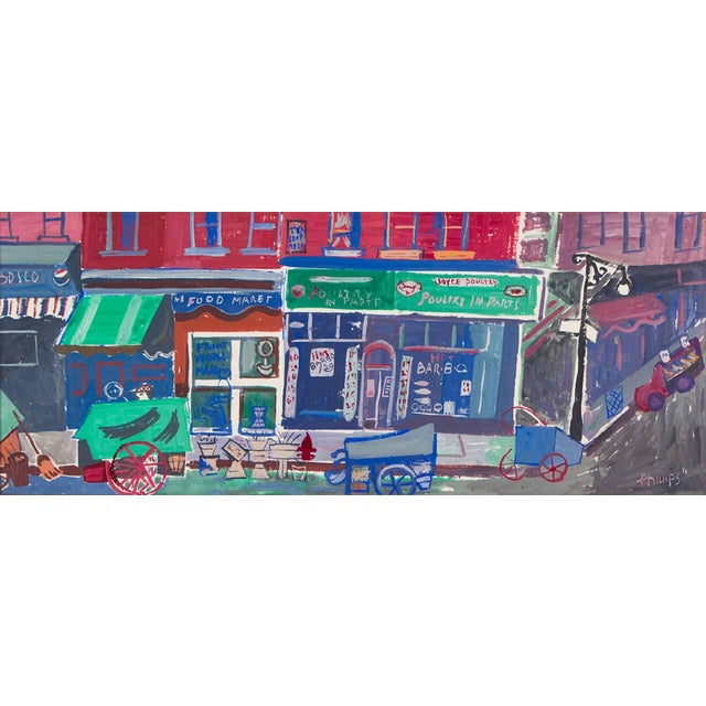 American Abram Tromka, Rare 1930s New York Tenement Market Scene Gouache Painting WPA Era Jewish Art, c.1930's For Sale - Image 3 of 3