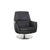 Modern Black Leather and Chrome Swivel Lounge Chair For Sale - Image 3 of 13