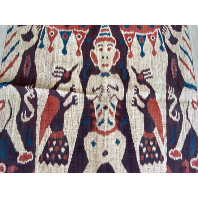 Antique Sumba Hinggi Hip Cloth with a Suede Border For Sale - Image 13 of 18