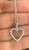 1 Carat Diamond Heart Pendant/ Necklace 14 Karat White Gold with Chain For Sale - Image 4 of 18