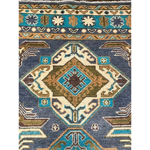 2000 - 2009 Hand-Knotted Kazak Rug 4'0" X 5'9" For Sale - Image 5 of 5
