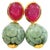 Bochic "Orient" Red Ruby & Carved Vintage Mint Jade Earrings 18K Gold & Silver For Sale - Image 17 of 18