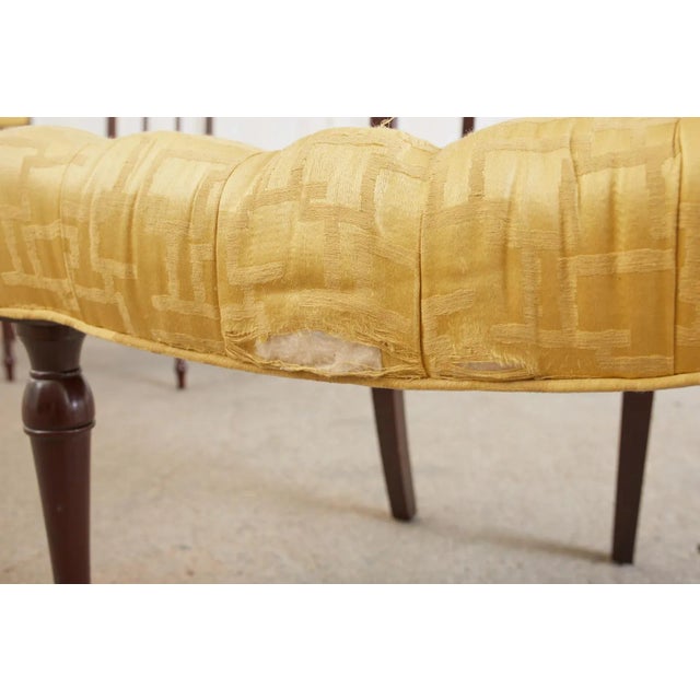 Set of Six English Regency Mahogany Tufted Dining Chairs For Sale - Image 11 of 12