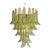 Large Italian Murano Chandelier | 52 Handblown Green Glass Petals, Hollywood Regency Style For Sale