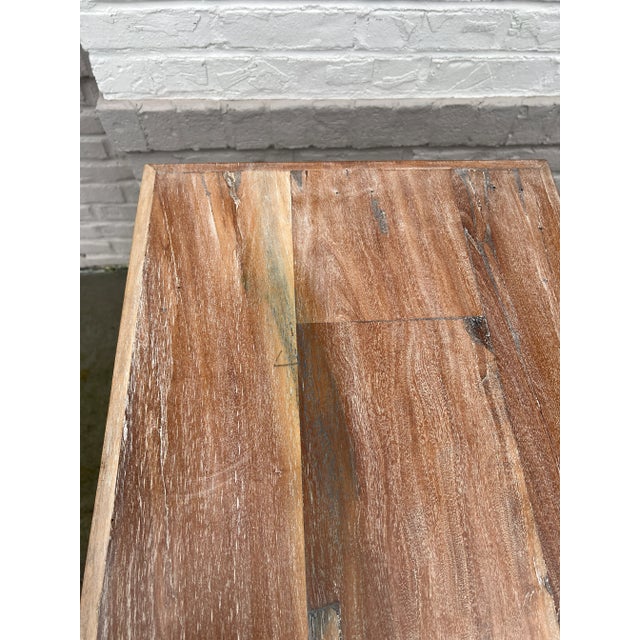 Late 20th Century Vintage Rustic Cast Iron Console Table For Sale - Image 10 of 12