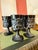 Noritake Vintage Noritake Spotlight Ebony Glass Goblets Set of Five 1970s Black Pedestal Barware For Sale - Image 4 of 11
