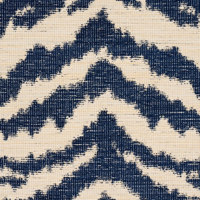 Contemporary Schumacher Shivalik Hills Tiger Fabric In Indigo For Sale - Image 3 of 4