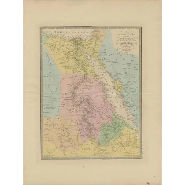 Antique Egypt and Red Sea Map, 1865 For Sale - Image 10 of 10
