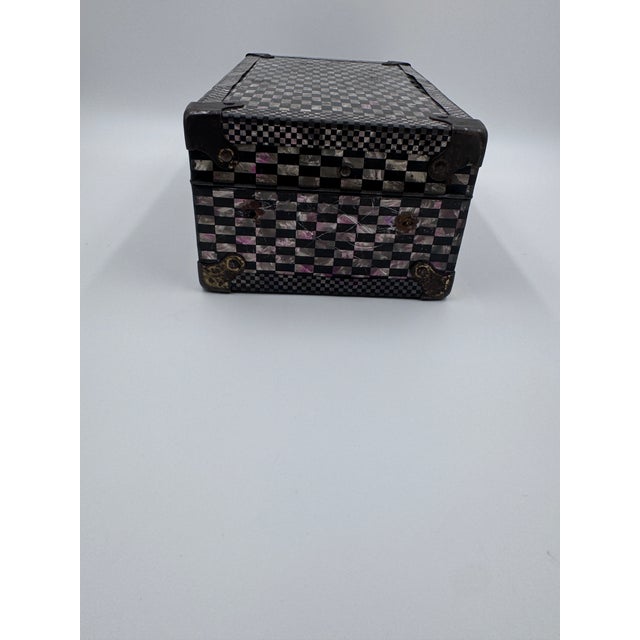 Antique Miniature Trunk - Eagle Lock Connecticut For Sale In Boise - Image 6 of 10