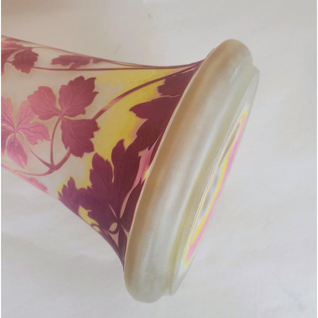 Large Art Nouveau Cyclamens Vase from E Gallé For Sale - Image 4 of 18