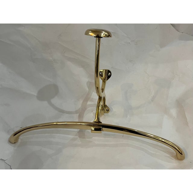 A very beautiful and elegant English coat and hat brass rack originally designed for yachts. A wonderful decorative...