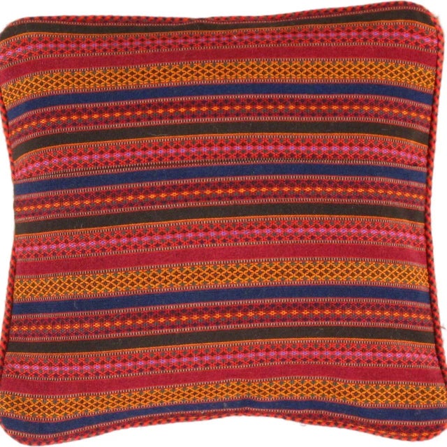 This Gabbeh pillow is made of high-quality LAMBS WOOL The piece was crafted with good workmanship. Gabbeh rugs are made by...