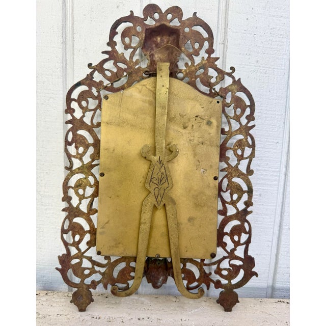 Antique Bronze Ornate Gone With the Wind Standing Dresser Vanity Makeup Table Mirror For Sale In West Palm - Image 6 of 12
