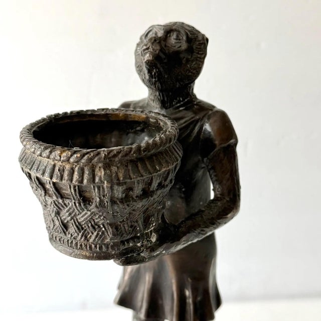 Monkey in a dress holding a basket! Add a candle or a trailing mini plant to the basket. New felt has been added to the...